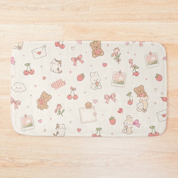 Item preview, Korean Cute Pastel Kawaii Pattern | Seoul-Inspired Bear, Bunny & Cherry Aesthetic designed and sold by Shruz.