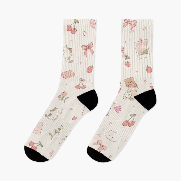 Item preview, Korean Cute Pastel Kawaii Pattern | Seoul-Inspired Bear, Bunny & Cherry Aesthetic designed and sold by Shruz.