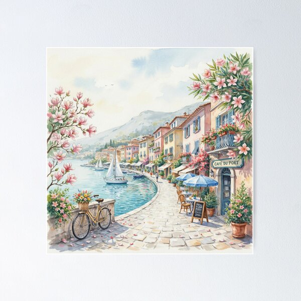 Item preview, Outdoor café,watercolor. designed and sold by elegantpaterns.