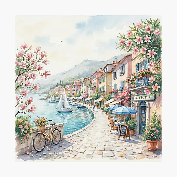 Item preview, Outdoor café,watercolor. designed and sold by elegantpaterns.