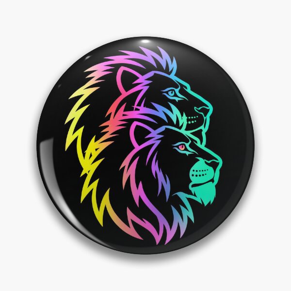 Item preview, Neon Lion Pride Rainbow Roar designed and sold by ExploreAura Studio.