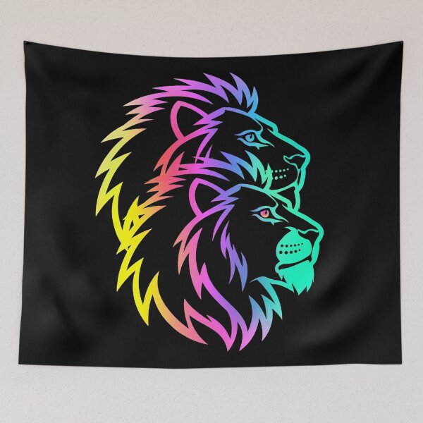 Item preview, Neon Lion Pride Rainbow Roar designed and sold by ExploreAura Studio.