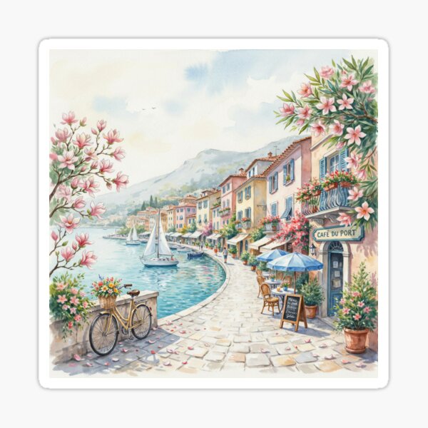 Item preview, Outdoor café,watercolor. designed and sold by elegantpaterns.