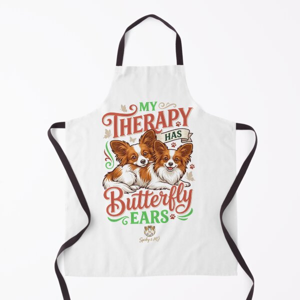 Item preview, Papillon People™ My Therapy Has Butterfly Ears Papillon Dog Retro Script Art designed and sold by ACSBRANDS.