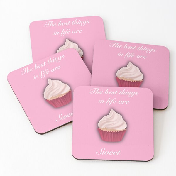Item preview, The Best Things in Life Are Sweet - Pink Cupcake Art Print designed and sold by kadiesdoodles.