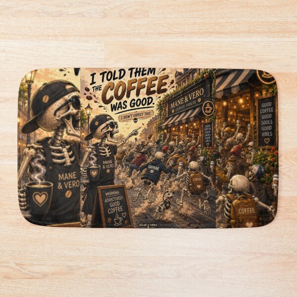 Item preview, Skeleton Coffee Rush at Mane & Vero designed and sold by Qenlo.