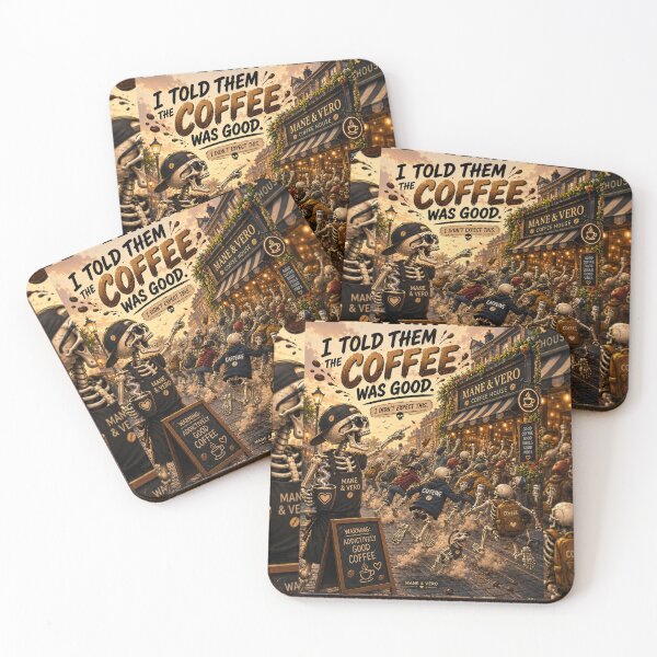 Item preview, Skeleton Coffee Rush at Mane & Vero designed and sold by Qenlo.
