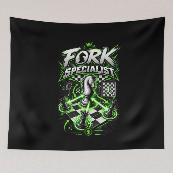 Item preview, Fork Specialist Tactical Chess Player designed and sold by KnightVibe.