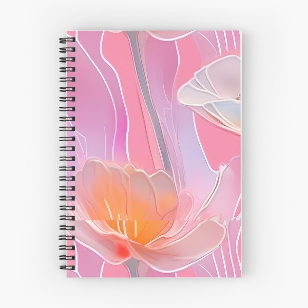 Item preview, WHITE POPPY H005 SHEER GOSSAMER PEACH PINK Stained Glass Art Print Party Decoration~Baby/Bridal/Wedding/Birthday Gift Favor designed and sold by Spinning Plates 360.