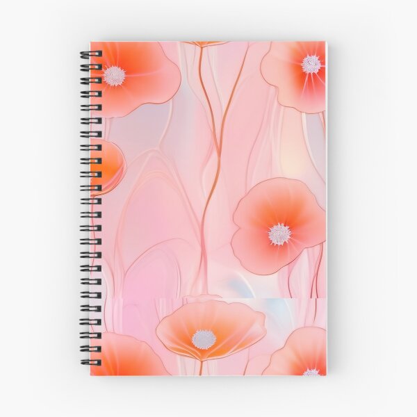 Item preview, WHITE POPPY H007 SHEER GOSSAMER PEACH PINK Stained Glass Art Print Party Decoration~Baby/Bridal/Wedding/Birthday Gift Favor designed and sold by Spinning Plates 360.