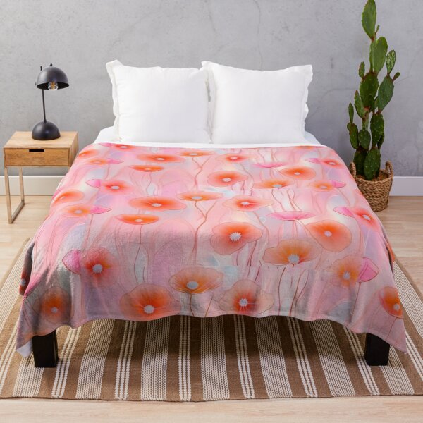 Artikelvorschau, WHITE POPPY H007 Transparenter, hauchzarter Kunstdruck in Pfirsichrosa – ideal als Partydekoration oder Gastgeschenk für Babys, Brautpaare, Hochzeiten und Geburtstage entworfen und verkauft von Spinning Plates 360.