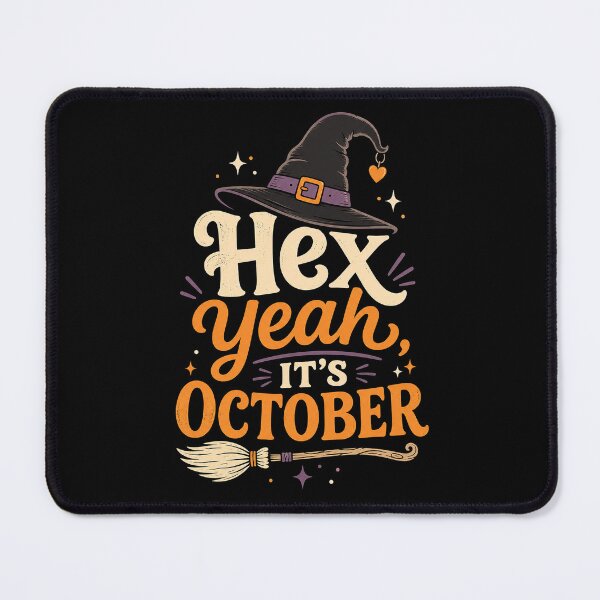 Item preview, Hex Yeah, It’s October – Funny Witchy Halloween Typography Art designed and sold by Stinky Lincy's Apparel Company.