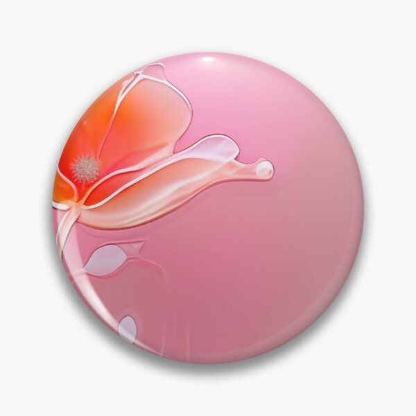 Item preview, WHITE POPPY H008 SHEER GOSSAMER PEACH PINK Stained Glass Art Print Party Decoration~Baby/Bridal/Wedding/Birthday Gift Favor designed and sold by Spinning Plates 360.