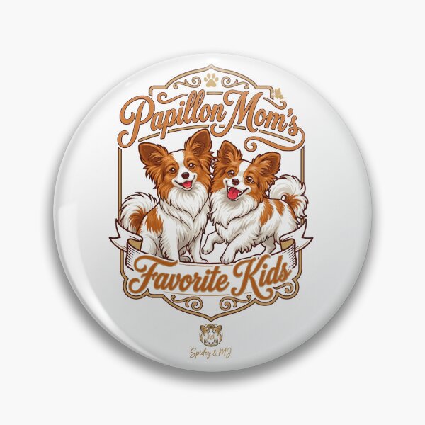 Item preview, Papillon People™ Papillon Mom's Favorite Kids Vintage Badge Crest Dog Art designed and sold by ACSBRANDS.