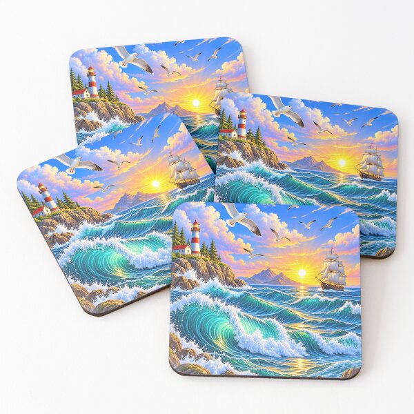 Item preview, Majestic ocean waves at sunset designed and sold by urbanshop7.