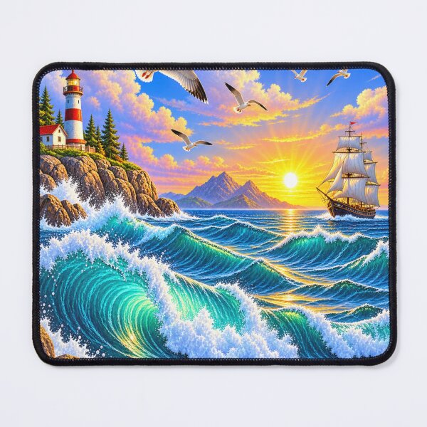 Item preview, Majestic ocean waves at sunset designed and sold by urbanshop7.