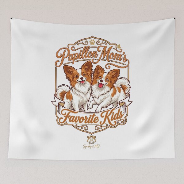 Item preview, Papillon People™ Papillon Mom's Favorite Kids Vintage Badge Crest Dog Art designed and sold by ACSBRANDS.