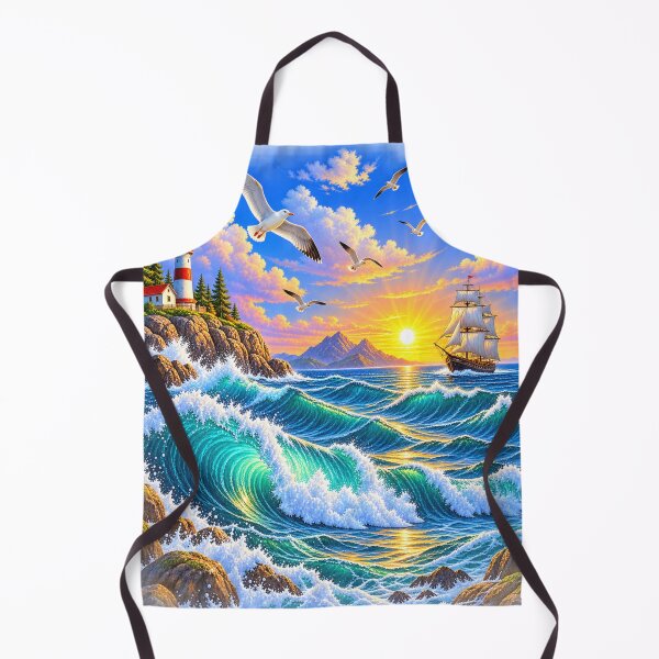 Item preview, Majestic ocean waves at sunset designed and sold by urbanshop7.