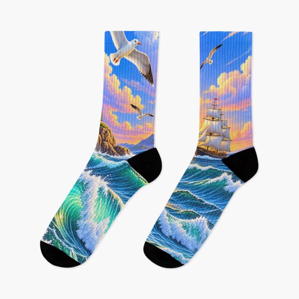 Item preview, Majestic ocean waves at sunset designed and sold by urbanshop7.