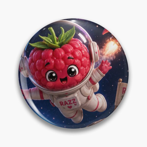 Item preview, Razz the Raspberry Astronaut – Cute Space Adventure designed and sold by Tedos7.
