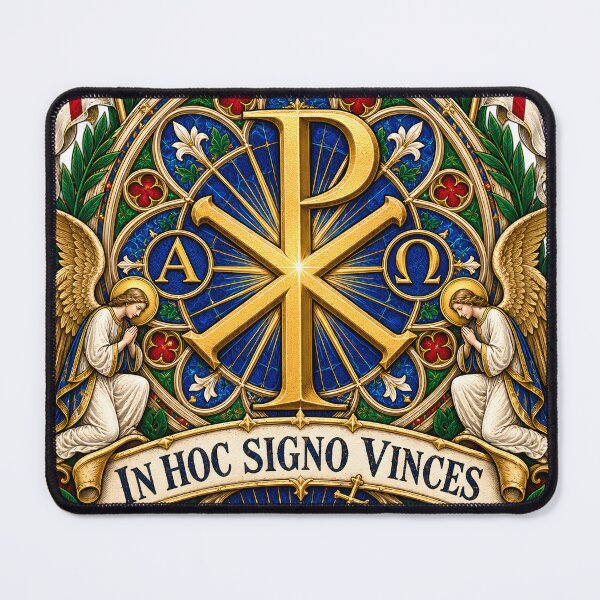Item preview, Chi-Rho Gothic Rose Window Catholic designed and sold by PrayerWarriorUSA.
