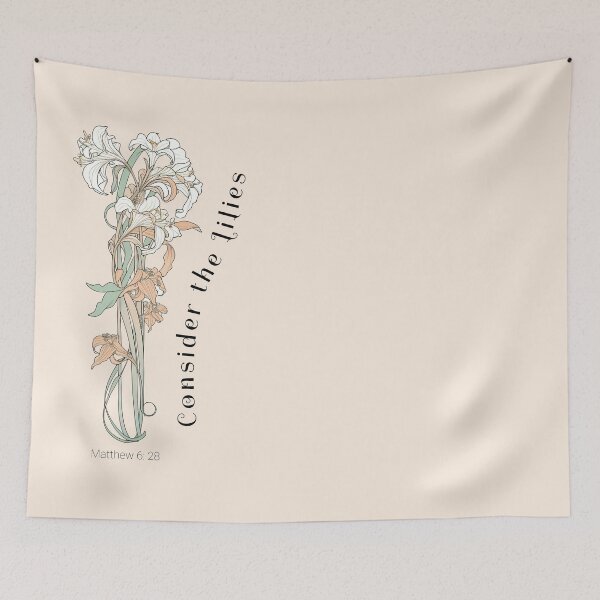 Item preview, Consider the Lilies Elegant Christian Floral Art designed and sold by Sachie's Studio.