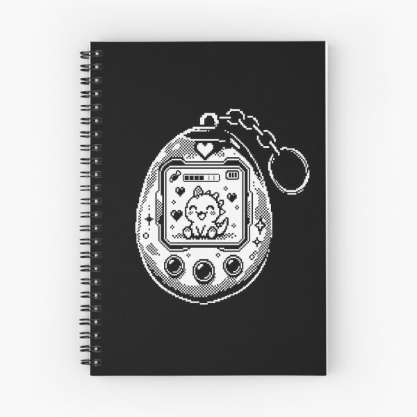 Item preview, Retro 90s Virtual Pet - 1-Bit Monochrome Pixel Art Keychain Toy designed and sold by deag1e ⭐.