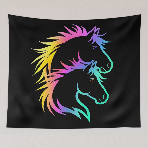 Item preview, Rainbow Horse Family Spirit designed and sold by ExploreAura Studio.