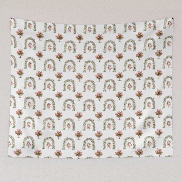 Item preview, Romantic Cupid Floral Arch Watercolor Seamless Pattern Elegant Love designed and sold by EL-Lebedenko.