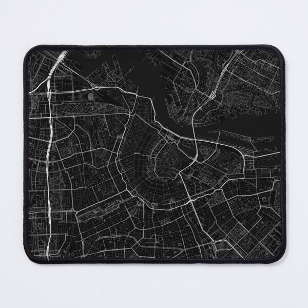 Item preview, Amsterdam Map Print | Minimalist Noir City Map | Amsterdam Wall Art Poster designed and sold by Lovely Maps.
