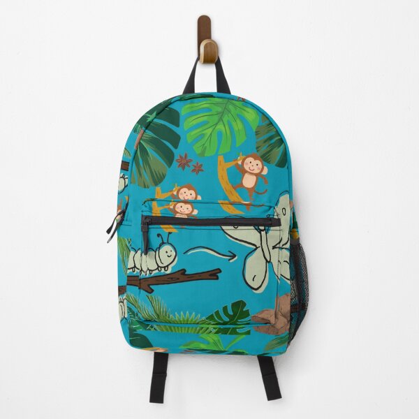 Item preview, Cute Jungle Animals And Caterpillar Metamorphosis Pattern designed and sold by Azurart2.