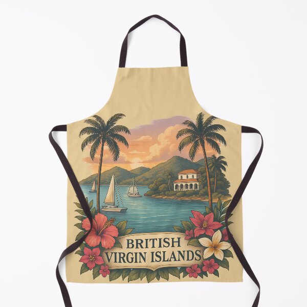 Item preview, British Virgin Islands Paradise – Crystal Waters, Sailing Boats & Tropical Villa Travel Print designed and sold by MAGICKEY2024.