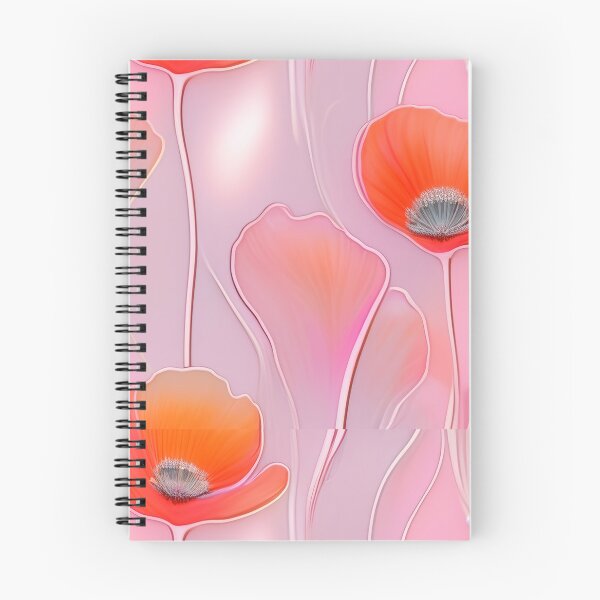 Item preview, WHITE POPPY H009 SHEER GOSSAMER PEACH PINK Stained Glass Art Print Party Decoration~Baby/Bridal/Wedding/Birthday Gift Favor designed and sold by Spinning Plates 360.