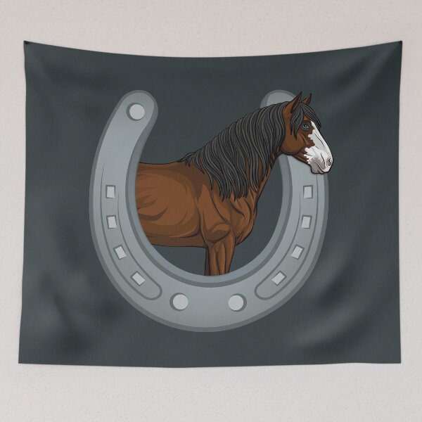 Item preview, The head of Abaco's horse in a horseshoe designed and sold by Cheval-de-coeur.