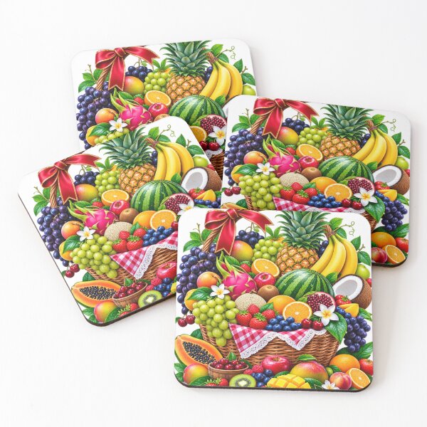 Item preview, Colorful tropical fruit basket  designed and sold by urbanshop7.