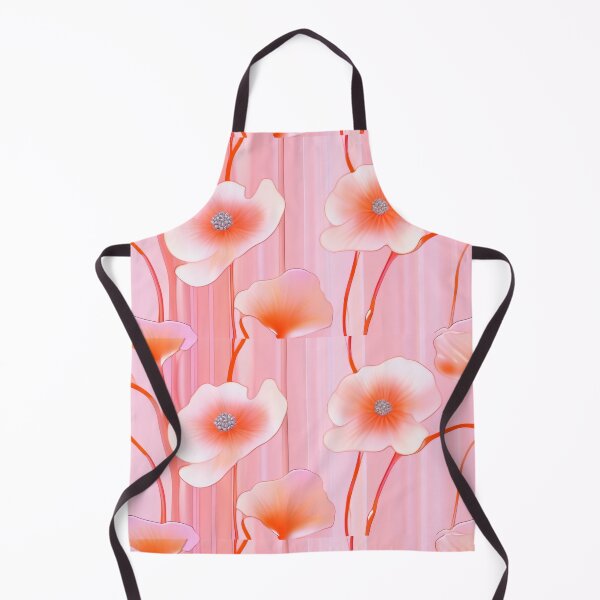 Item preview, WHITE POPPY H011 SHEER GOSSAMER PEACH PINK Stained Glass Art Print Party Decoration~Baby/Bridal/Wedding/Birthday Gift Favor designed and sold by Spinning Plates 360.
