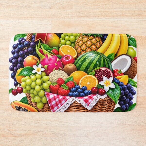 Item preview, Colorful tropical fruit basket  designed and sold by urbanshop7.