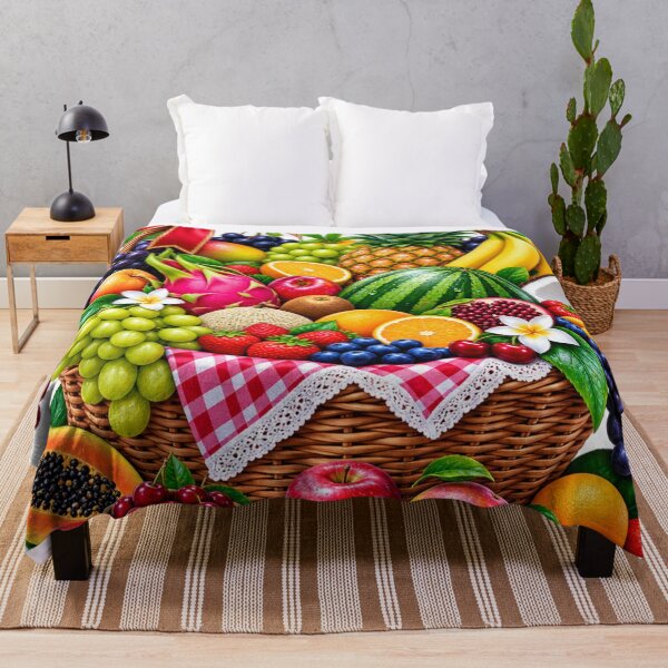 Item preview, Colorful tropical fruit basket  designed and sold by urbanshop7.