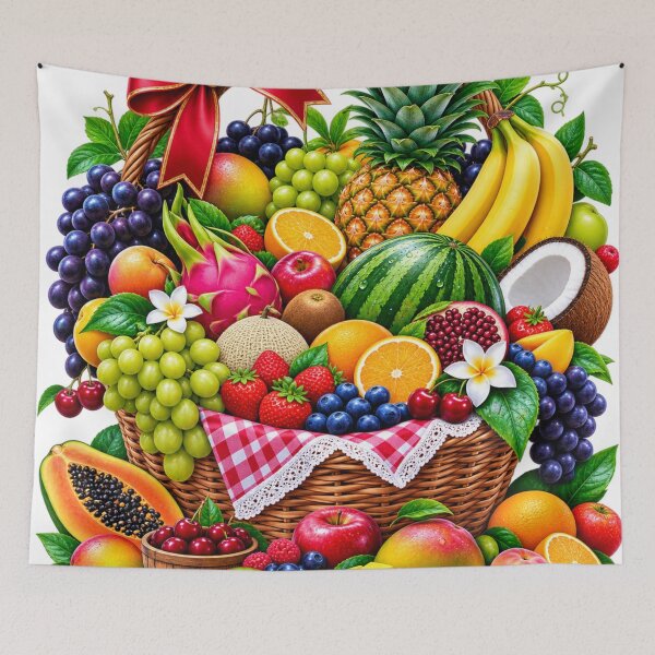 Item preview, Colorful tropical fruit basket  designed and sold by urbanshop7.