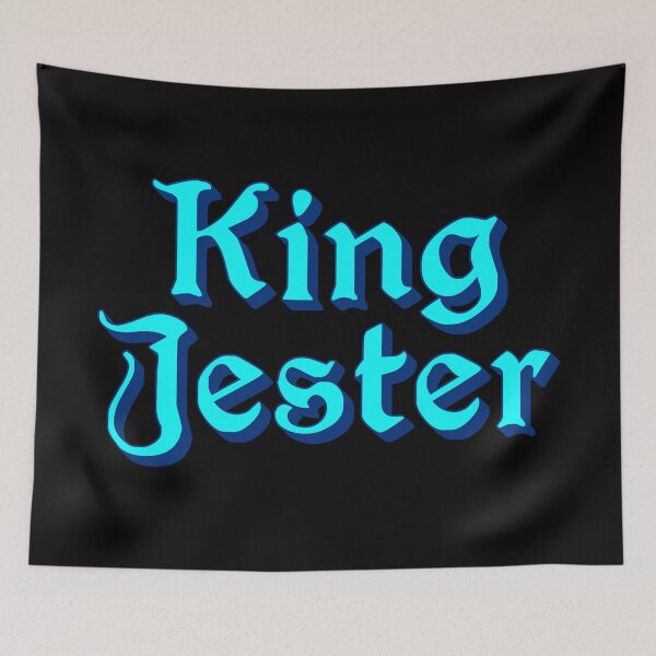 Item preview, King Jester, Blue Medieval Memes Typography designed and sold by Memes N Lore .