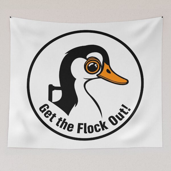 Item preview, Get the Flock Out Shirt | Surveillance Camera Parody Tee | Anti ALPR Privacy Activist Gift T-Shirt designed and sold by GetTheFlockOutShop.