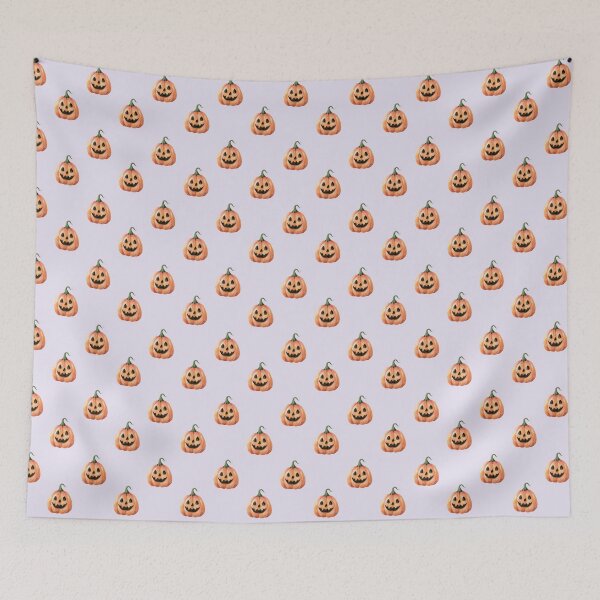 Item preview, Pastel Jack o lantern Pumpkin Halloween Seamless Pattern Whimsical Autumn Delight designed and sold by EL-Lebedenko.