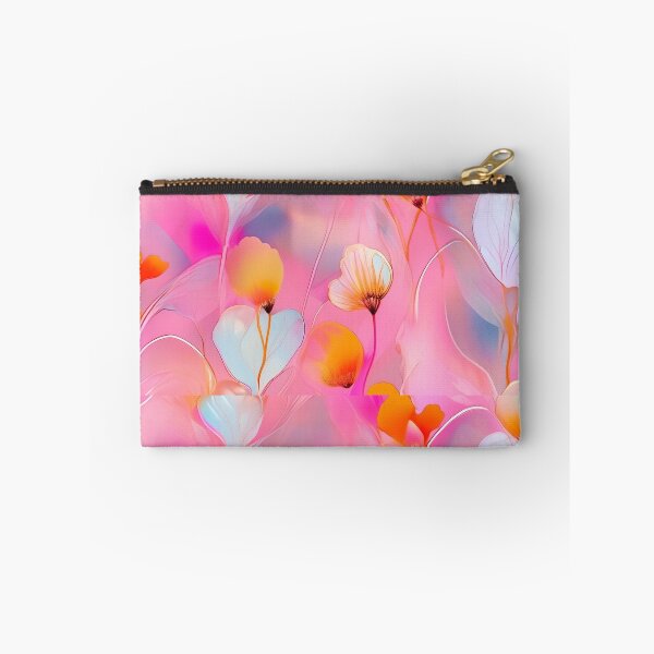 Item preview, WHITE POPPY V012 SHEER GOSSAMER PEACH PINK Stained Glass Art Print Party Decoration~Baby/Bridal/Wedding/Birthday Gift Favor designed and sold by Spinning Plates 360.