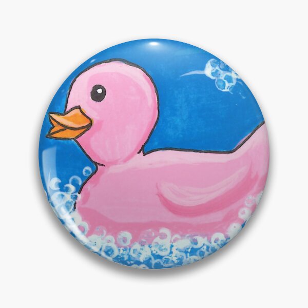 Item preview, Pink Rubber Ducky with Bubbles designed and sold by samsonet-art.
