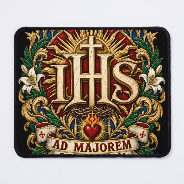 Item preview, IHS Gothic Sunburst Catholic designed and sold by PrayerWarriorUSA.