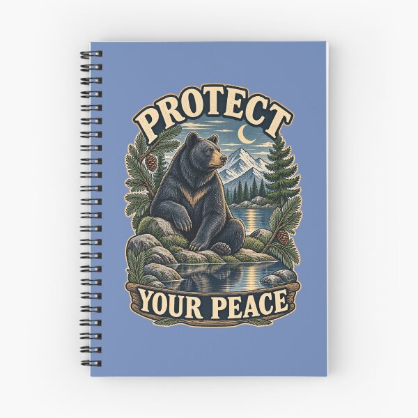 Item preview, Protect Your Peace – Peaceful Black Bear in the Mountains designed and sold by NinaCreator.