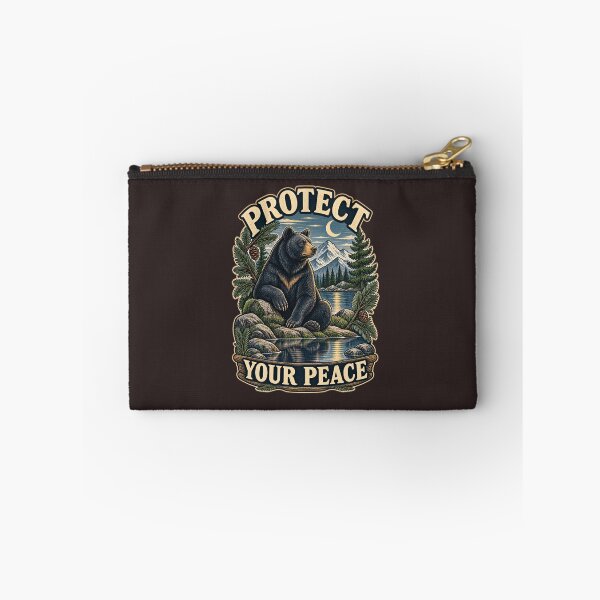 Item preview, Protect Your Peace – Peaceful Black Bear in the Mountains designed and sold by NinaCreator.
