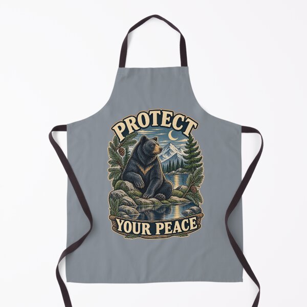 Item preview, Protect Your Peace – Peaceful Black Bear in the Mountains designed and sold by NinaCreator.