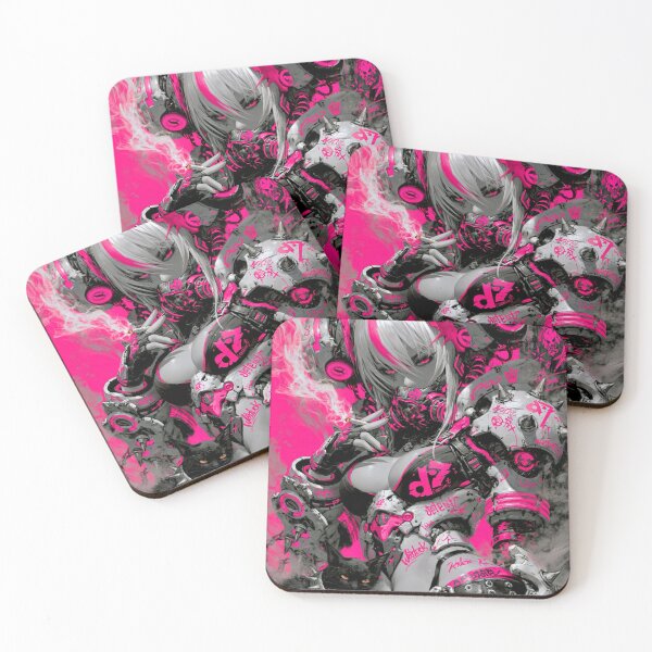 Item preview, Pink / Black - Cyberpunk Sci Fi Anime art designed and sold by Delerat7.