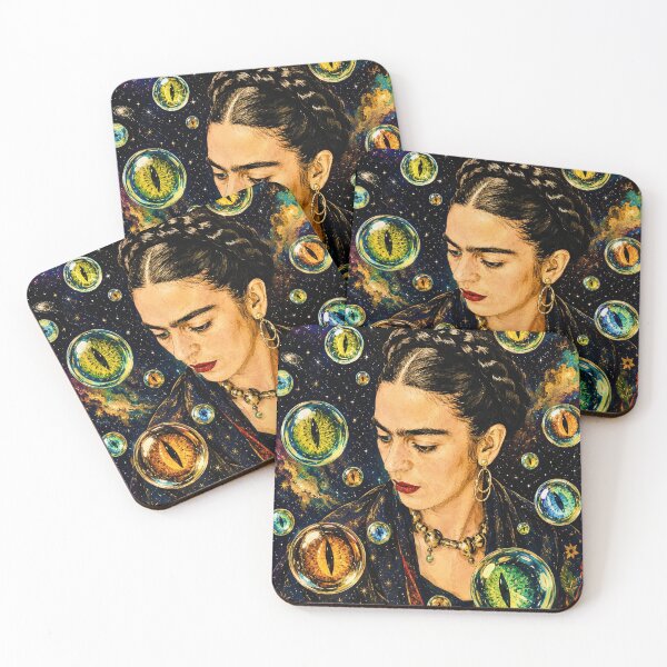 Item preview, Frida in Outerspace with Cat’s-Eye Marbles #1 designed and sold by reggiemercedes.